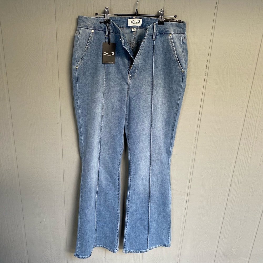 Seven7 Jeans NWT High Rise Trouser Flare 10